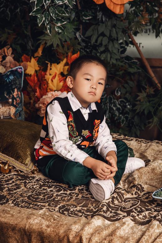 男童V领提花背心 商品图5