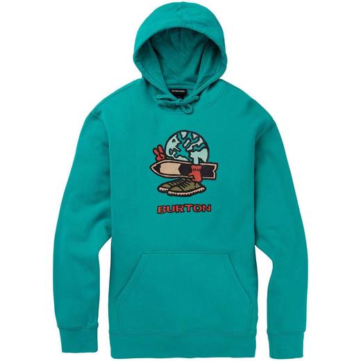 Burton 20-21款 Gorman Pullover Hoodie 男款帽衫 湖水绿 商品图0