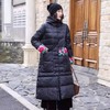 上海旗袍厂XJ-1911中国风冬季新款宽松大码百搭刺绣连帽羽绒服女长款过膝保暖外套 商品缩略图3