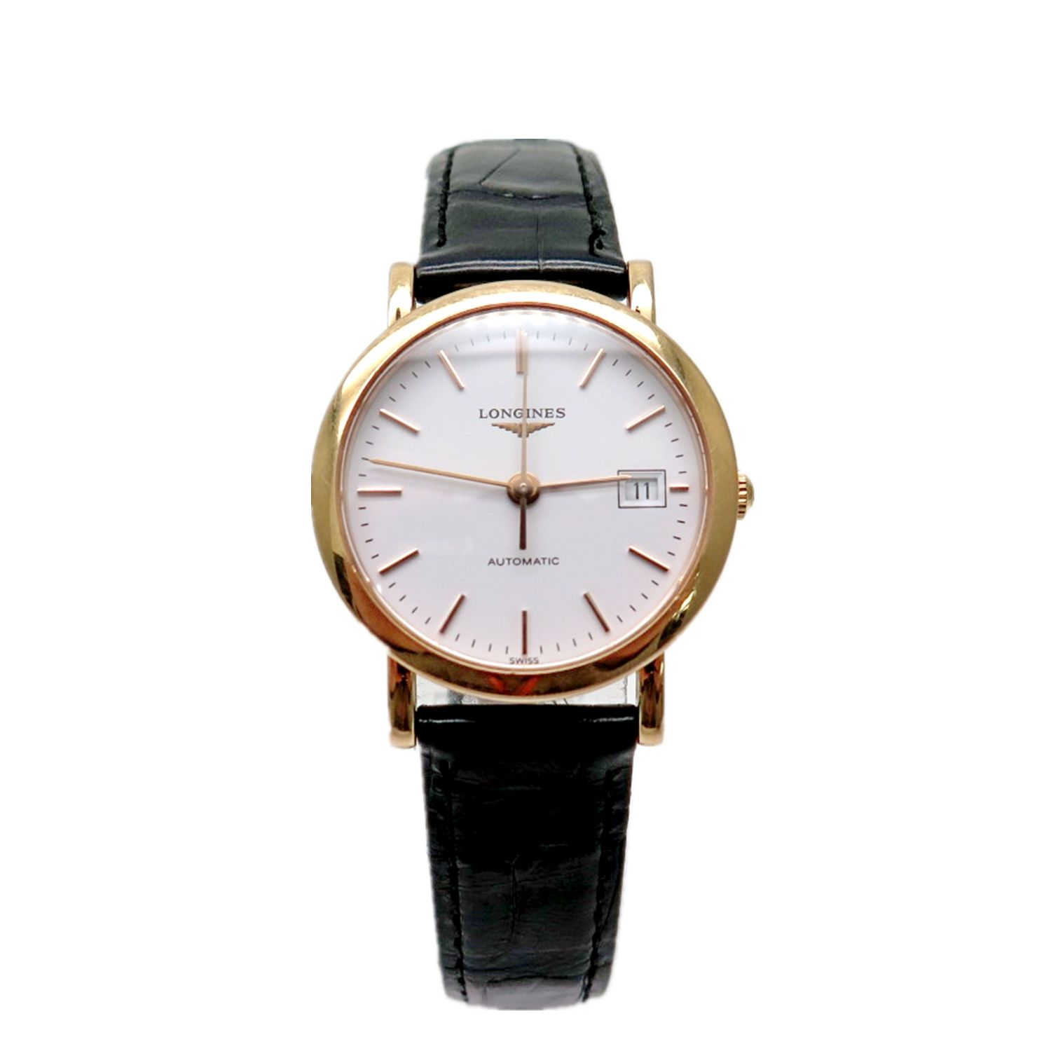 【二手9新】浪琴优雅系列18k玫瑰金l4.378.8.12.0女士自动机械腕表27.