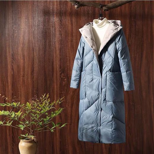 上海旗袍厂XJ-602747928601冬装新款加厚过膝羽绒服女中长款白鸭绒保暖羽绒服女装 商品图2
