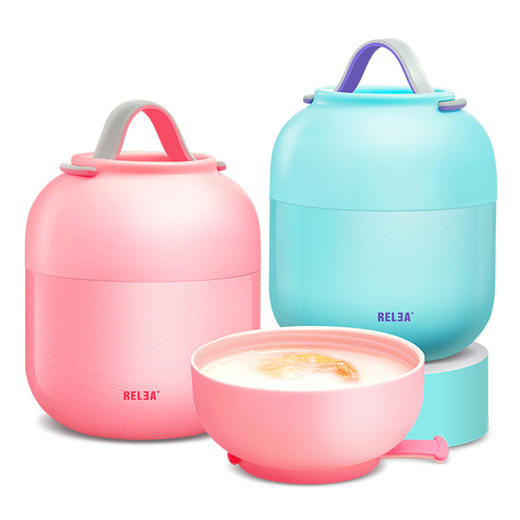 【物生物焖烧杯韩式实用便当保温桶】居家日用便携学生不锈钢饭盒焖烧罐 商品图0