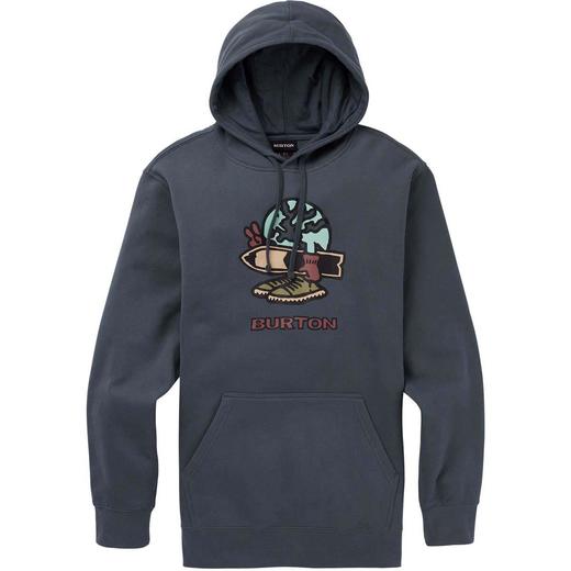 Burton 20-21款 Gorman Pullover Hoodie 男款帽衫 深灰色 商品图0
