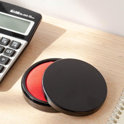 得力印台9868印泥【水性】【秒干】办公用品快干印台财务便携式红色