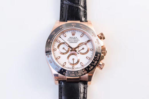 N劳li士黄金迪通拿V8最终版本m116518ln-0041，单独真正4130机芯，精钢镀厚金，黄金表壳。表壳厚度和zp一致，全部计时功能100% 实现， 使用了订制版KIF避震器。 商品图1