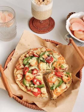 低卡美味 | 鸡胸肉蔬菜披萨🍕