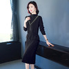上海旗袍厂PY-60233  秋冬新款修身显瘦包臀打底针织裙毛衣长袖假两件套连衣裙 商品缩略图6