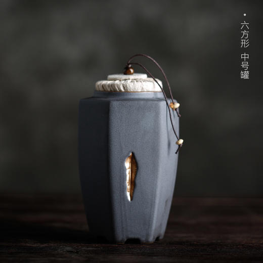 【手工复古粗陶密禅器陶瓷茶叶罐】封罐大小号茶仓居家日用红茶普洱储茶罐 商品图7