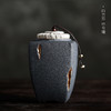 【手工复古粗陶密禅器陶瓷茶叶罐】封罐大小号茶仓居家日用红茶普洱储茶罐 商品缩略图5