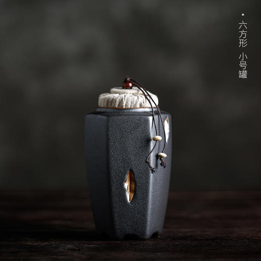 【手工复古粗陶密禅器陶瓷茶叶罐】封罐大小号茶仓居家日用红茶普洱储茶罐 商品图6