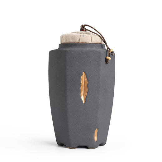 【手工复古粗陶密禅器陶瓷茶叶罐】封罐大小号茶仓居家日用红茶普洱储茶罐 商品图4