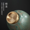 【日式复古粗陶窑变焕彩铜底杯】陶瓷功夫茶杯大号居家日用个人单杯茶盏 商品缩略图3