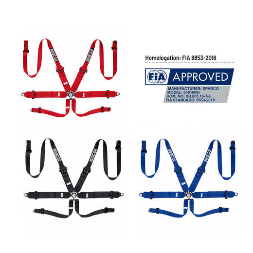 SPARCO安全带 FIA认证 HANS专用 6点 04818RH 商品图1
