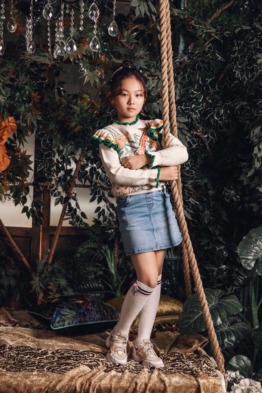 女童荷绣花毛衫 商品图6