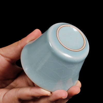 汝瓷茶具开片品茗杯女式冰裂闻香杯家用主人杯功夫小茶杯可养单杯 商品图3