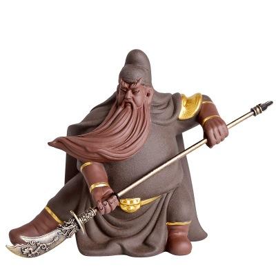 关羽关公紫砂茶宠小摆件精品茶艺茶具配件茶台装饰品创意茶玩禅意 商品图4