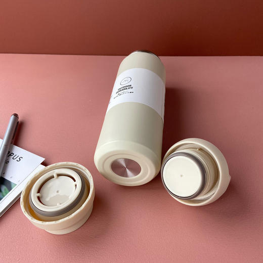 500ml磨砂纯色304不锈钢保温杯带茶漏男女提手杯网红时尚学生水杯 商品图8