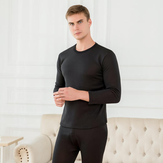 【男女士双层加绒保暖】保暖内衣中老年情侣套装 商品图5