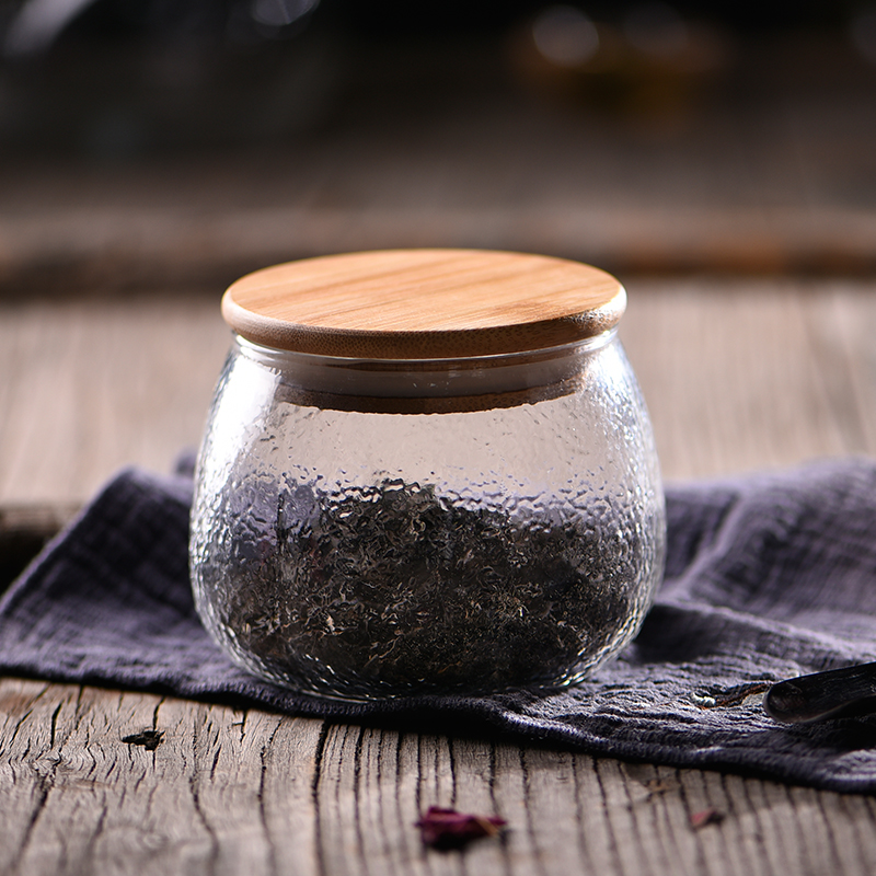 茶道配件-茶叶罐-玻璃东升罐450ML