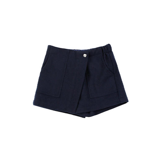 METTE童装半身裙裤2020秋冬中大童女宝纯色百搭短款羊毛短裤子 商品图5