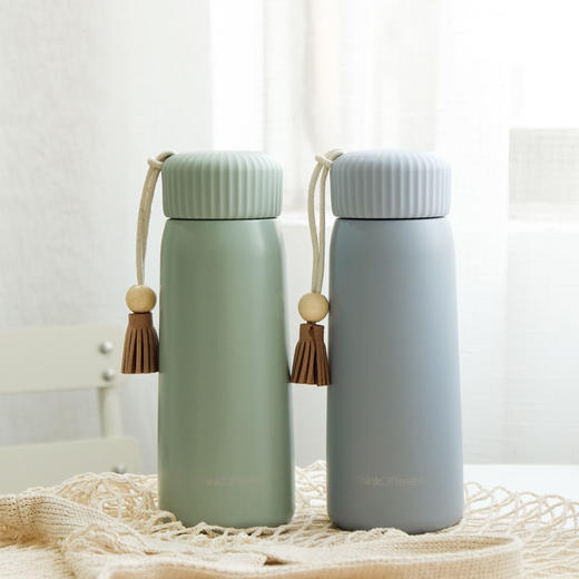 网红日系原宿风ins保温杯 | 简约清新流苏少女便携水杯 商品图4