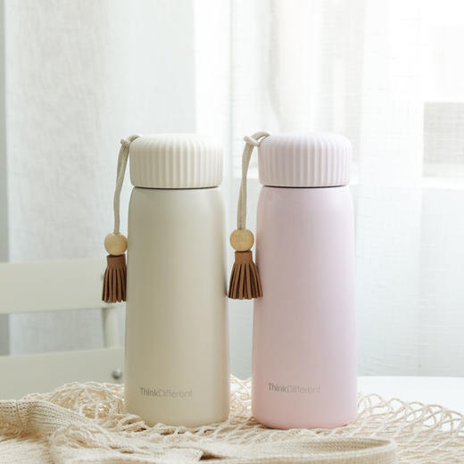 网红日系原宿风ins保温杯 | 简约清新流苏少女便携水杯 商品图2