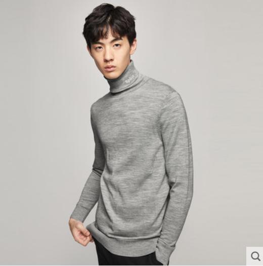 GXG 冬季时尚休闲潮流保暖灰色高领毛衫#GA110570G 商品图1