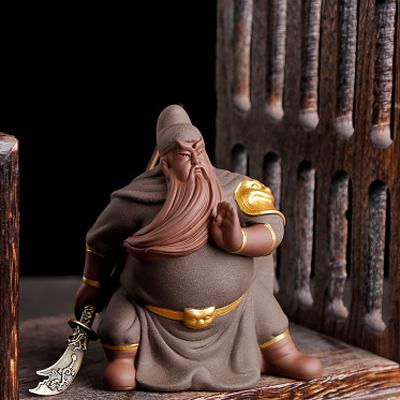 关羽关公紫砂茶宠小摆件精品茶艺茶具配件茶台装饰品创意茶玩禅意 商品图2