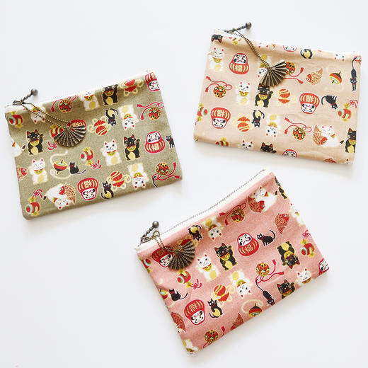 HUJI祤集Komon收纳包风の花招财猫猫 商品图3