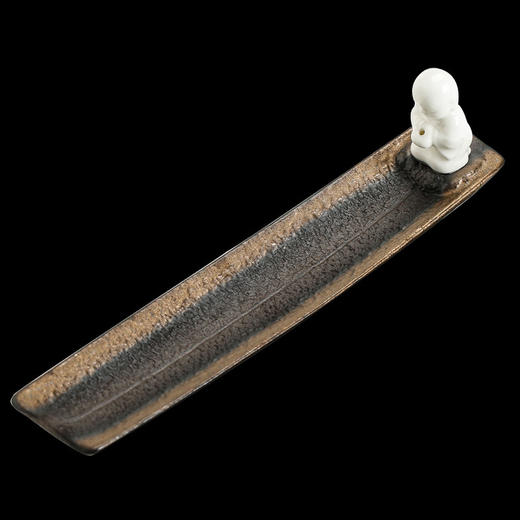 【创意陶瓷工艺品小和尚香插摆件】线香座香插摆件居家日用香插茶具配件 商品图5