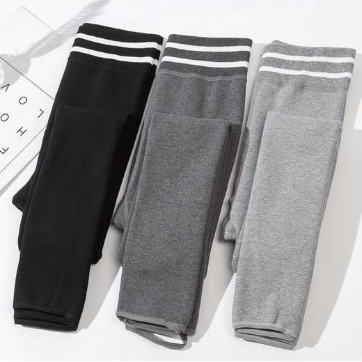 秋冬季棉质打底裤女新款加绒外穿高腰收腹保暖弹力瑜伽紧身长裤子 商品图0