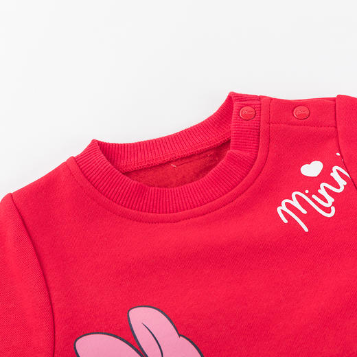 迪士尼(Disney)童装女童米妮印花抓绒卫衣套装 商品图7