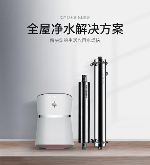 九芯 新6分全屋净水系统 3.8吨中央处理器 智能净水器家用管道井水自来水大流量前置过滤器超滤直饮机 商品图0
