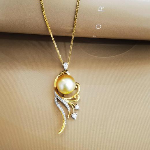 1F金鸿珍珠 金珠吊坠 商品图0