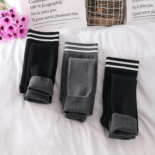 秋冬季棉质打底裤女新款加绒外穿高腰收腹保暖弹力瑜伽紧身长裤子 商品图3