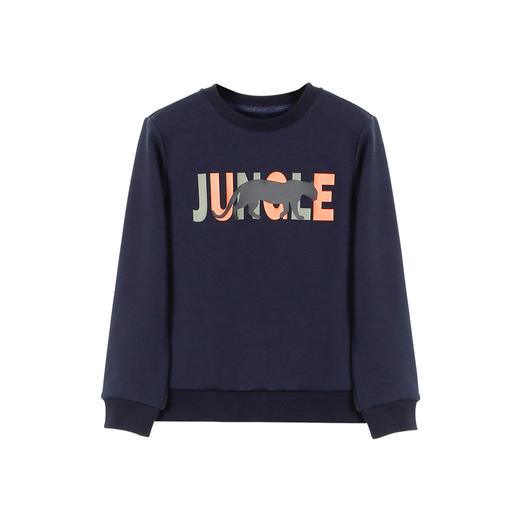 METTE童装男宝圆领加绒卫衣2020秋冬时尚字母印花长袖保暖上衣 商品图5