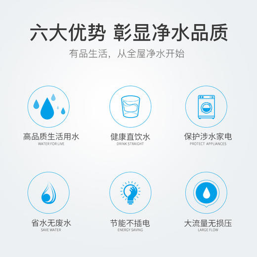 九芯 新6分全屋净水系统 3.8吨中央处理器 智能净水器家用管道井水自来水大流量前置过滤器超滤直饮机 商品图3