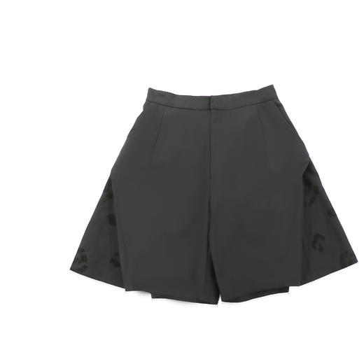 不对称提花西裤-黑色提花 商品图0