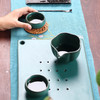 【日式粗陶孔雀绿汝白公道杯】居家日用陶瓷功夫茶具茶海分茶器公杯 商品缩略图4