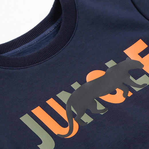 METTE童装男宝圆领加绒卫衣2020秋冬时尚字母印花长袖保暖上衣 商品图3