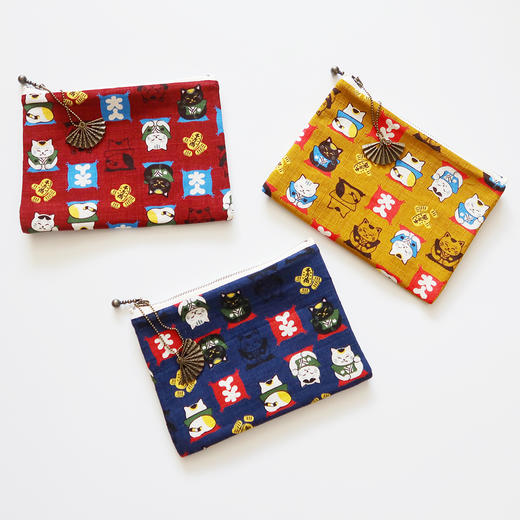 HUJI祤集Komon收纳包风の花大人招财猫 商品图0