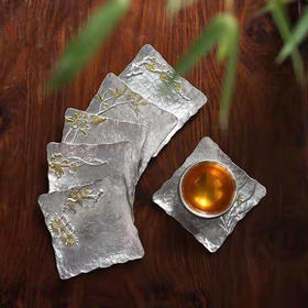 茶道配件-杯垫-锡杯垫5款