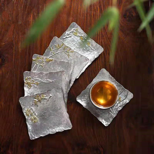 茶道配件-杯垫-锡杯垫5款 商品图0