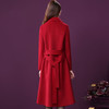 WXY-W-16878双面呢大衣女中长款2020秋冬新款韩版过膝红色羊毛毛呢外套 商品缩略图2