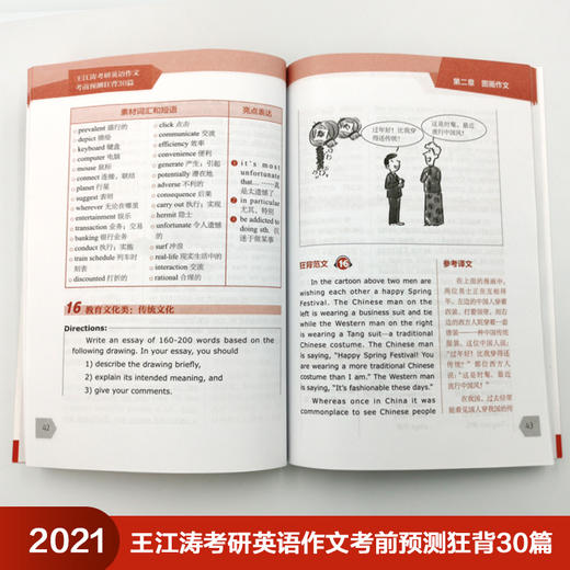 2021王江涛考研英语作文考前预测狂背30篇 商品图3