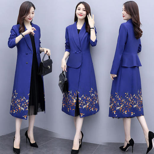 WZNH-SYG82016秋季新款时尚潮流中长款印花风衣外套 商品图1