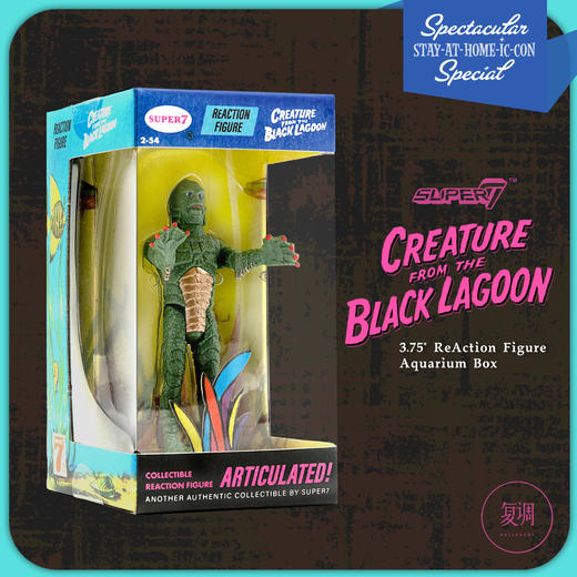 Super7 黑湖妖潭 盒装 限定版 潮玩 Creature From the Black Lagoon Aquarium Box 商品图0