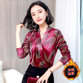 AHM-yfnd9663新款时尚气质百搭加绒金丝绒打底衫