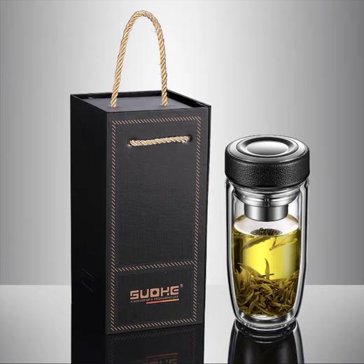 【双层加厚隔热透明泡茶杯、2件】居家日用商务玻璃杯男士水杯 商品图7