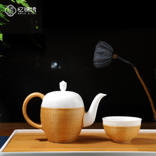 竹丝扣瓷-美人肩柒头茶具（精编） 商品图3